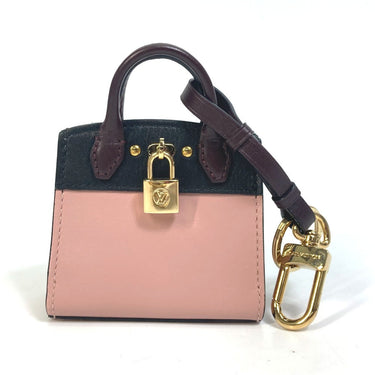 LOUIS VUITTON key ring MP1787 leather pink City steamer